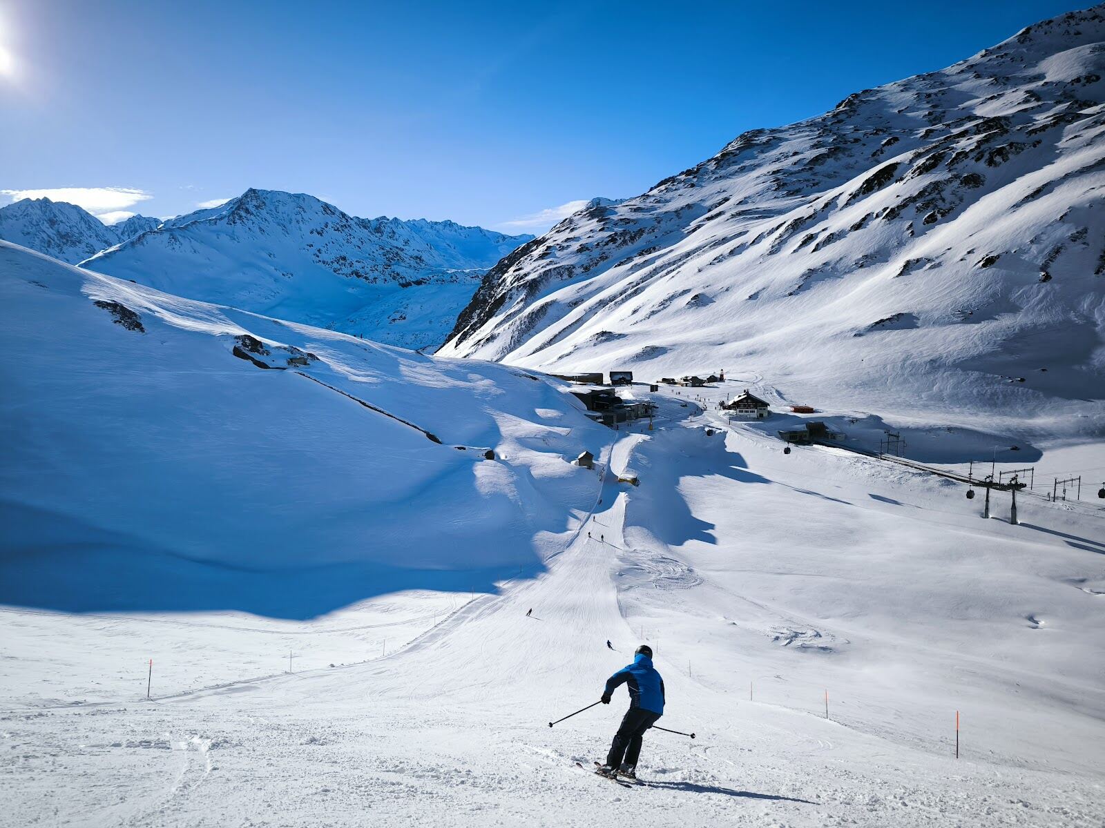 The new luxury base village of Andermatt under snow