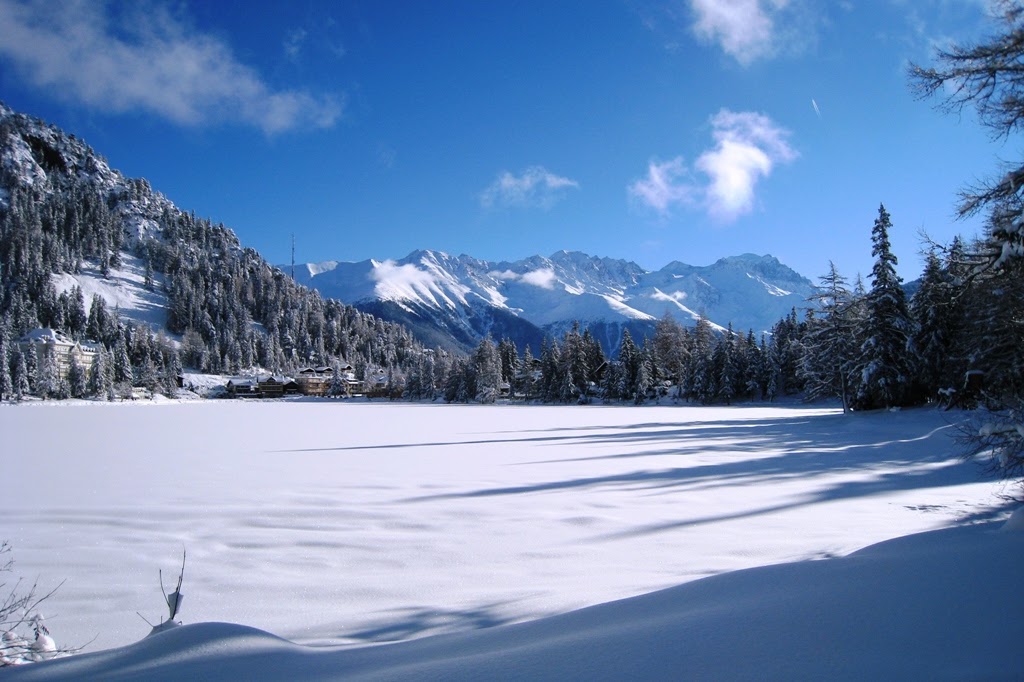 Mountain views over the Val Ferret from above Champex Lac