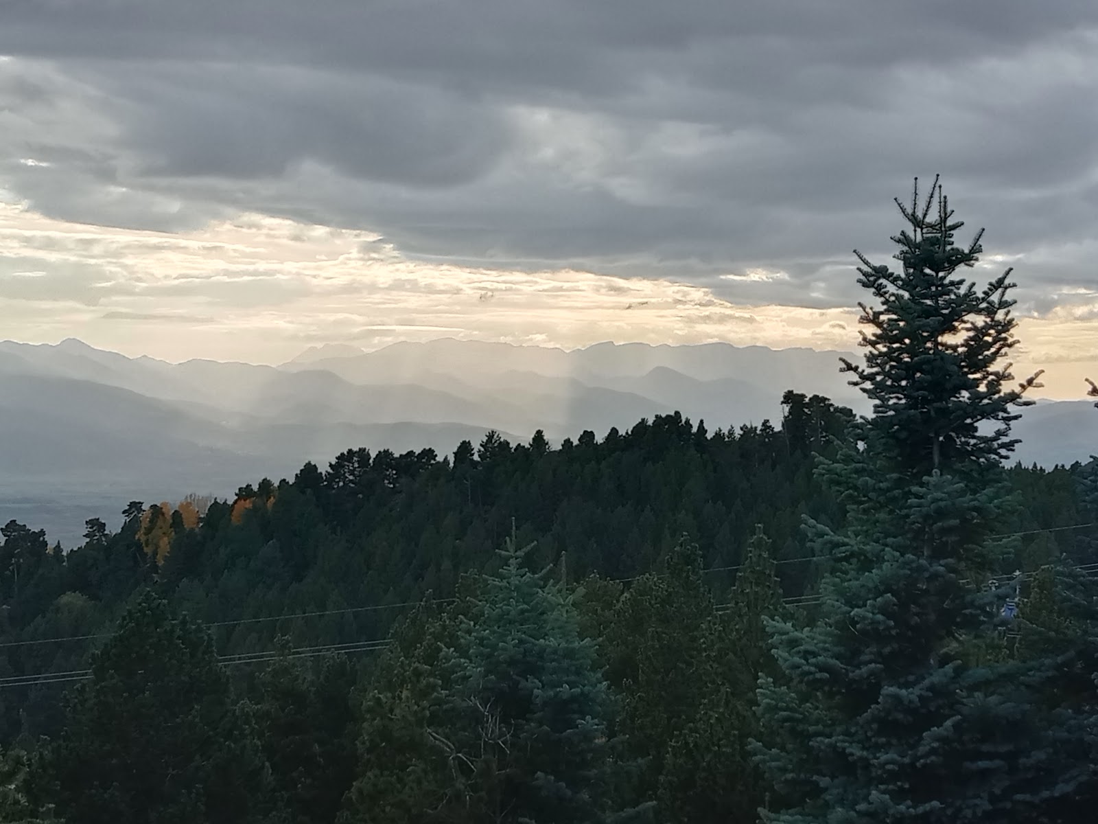 Mountain scenery around Font Romeu in the eastern French Pyrenees under snow