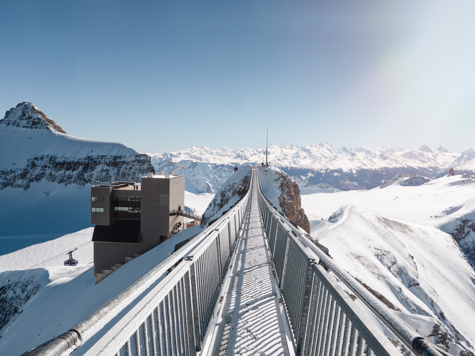 The village of Les Diablerets below the Glacier 3000 ski area in the Vaud Alps of Switzerland