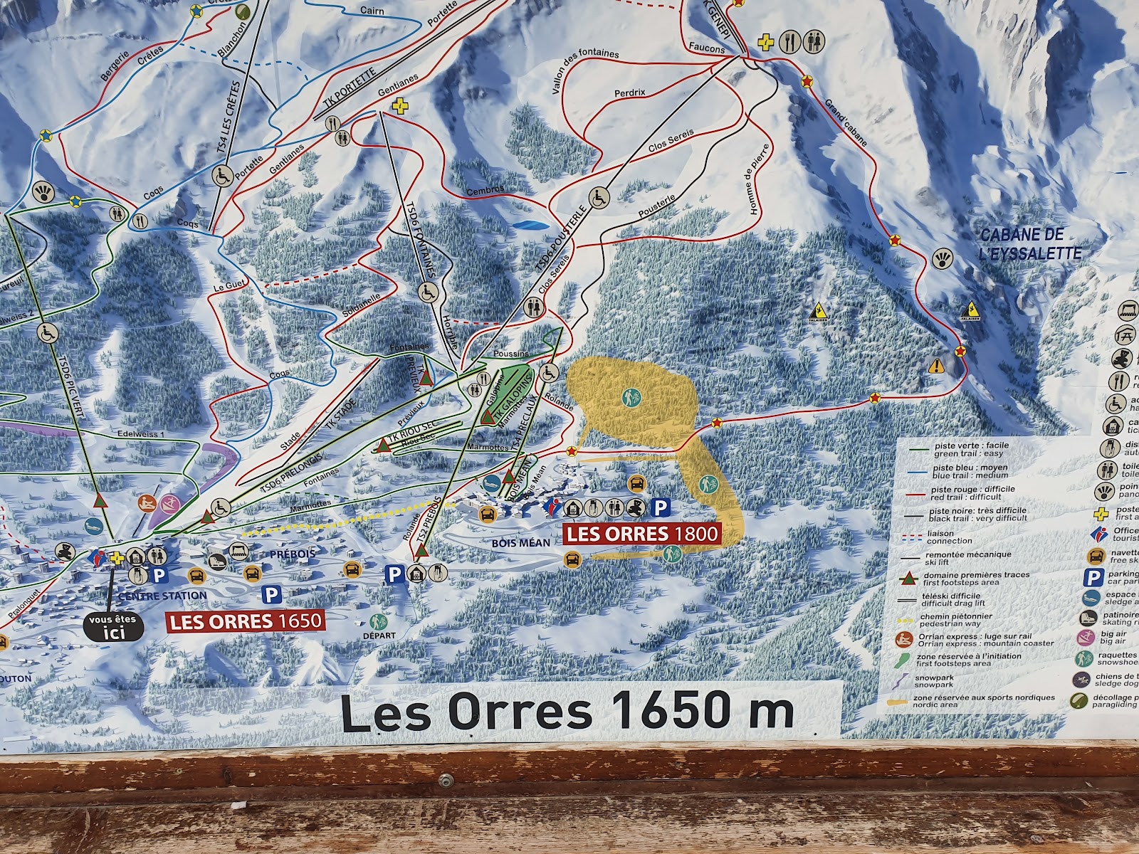 Snow covered family apartments at the base of Les Orres
