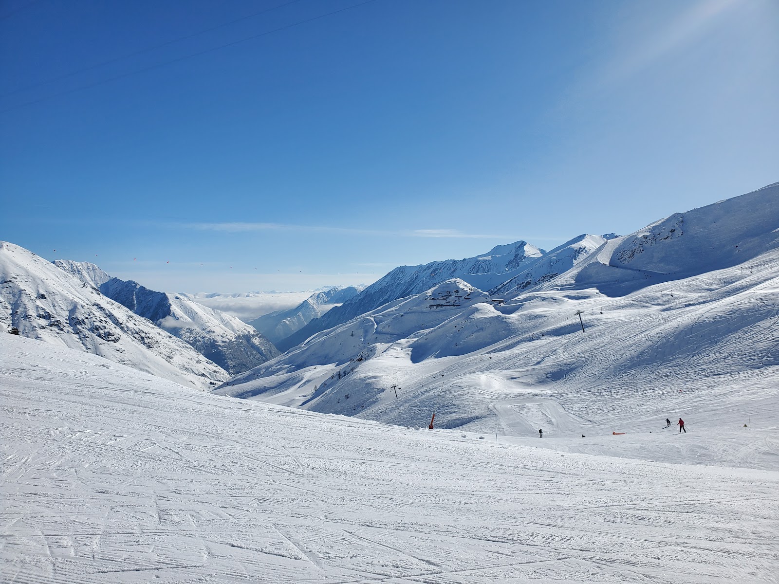 A chairlift climbing above the Piau Engaly ski area