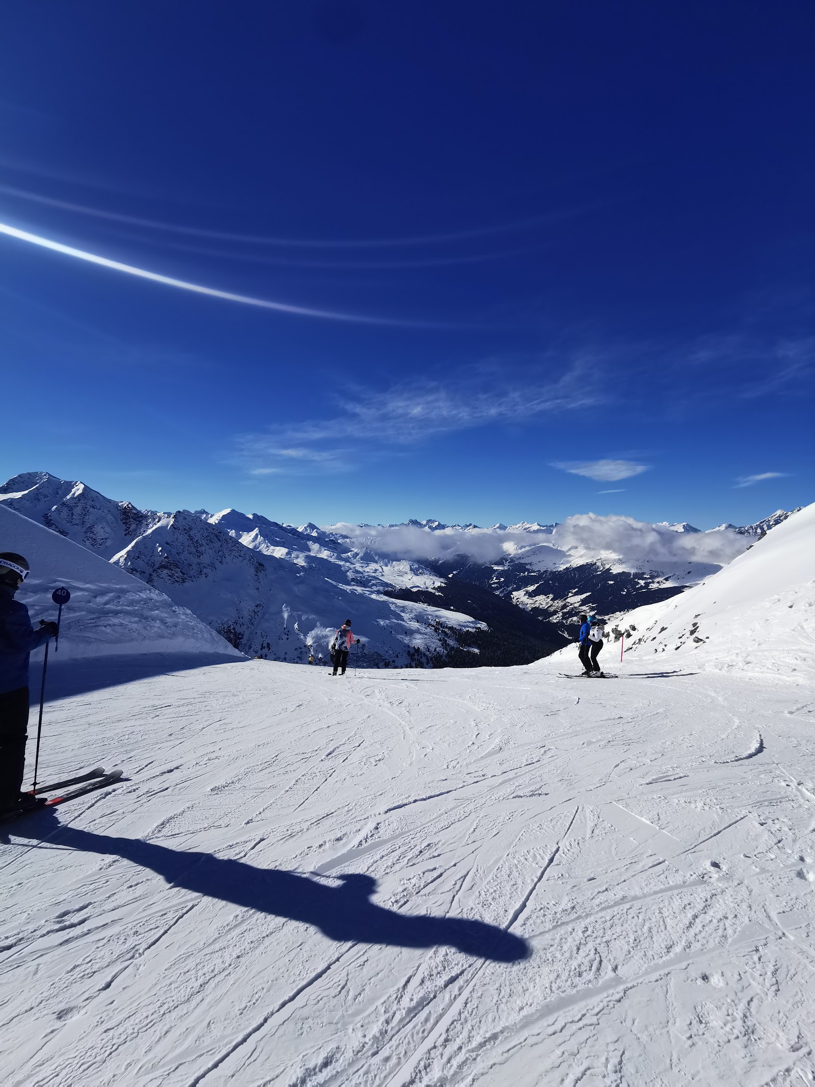 The upper open slopes of the See ski area near 2,400 m