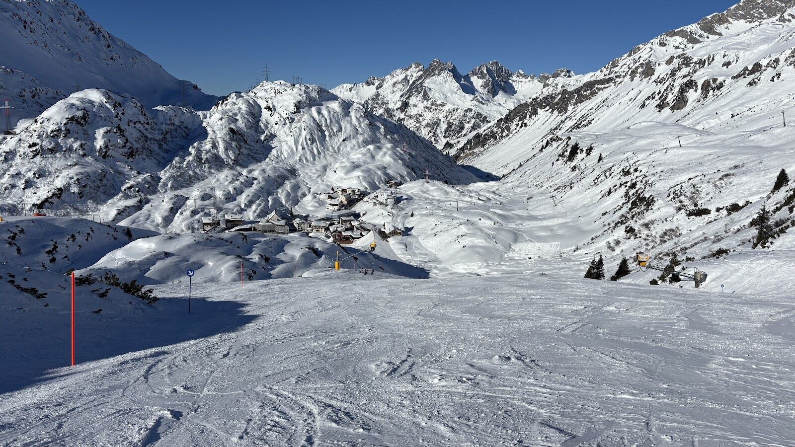 High snow sure pistes above St Christoph on the Arlberg