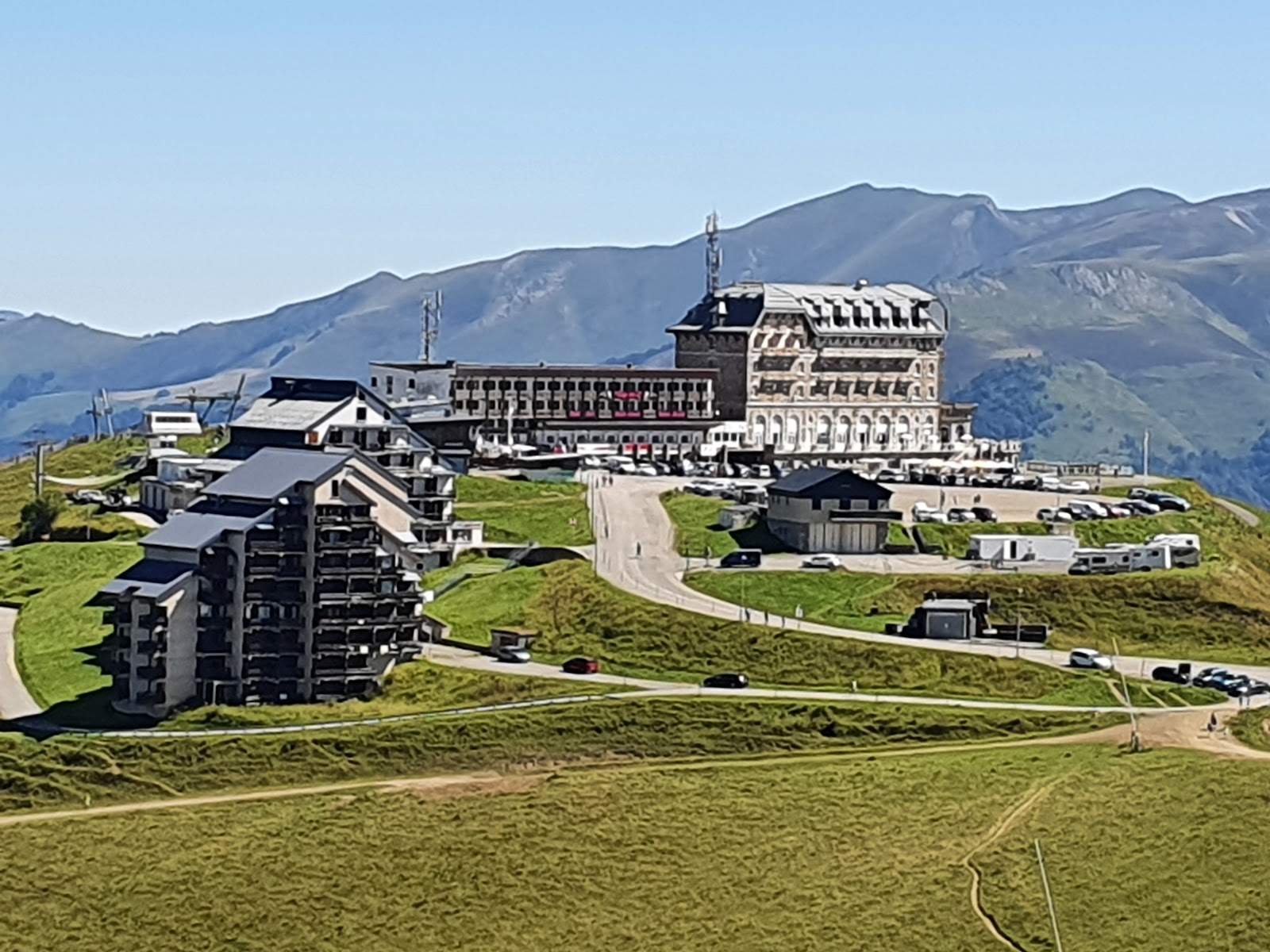 Panoramic Pyrenean view from the top of Superbagneres